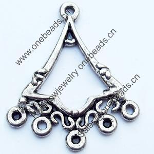 Connector, Zinc Alloy Jewelry Findings, 25x30mm, Sold by Bag