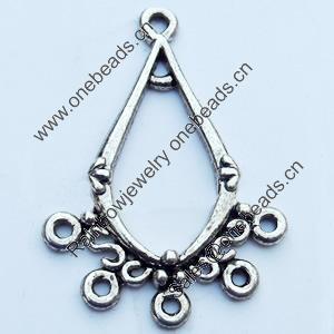 Connector, Zinc Alloy Jewelry Findings, 24x34mm, Sold by Bag