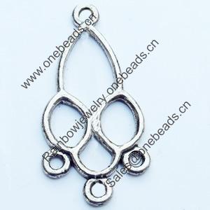 Connector, Zinc Alloy Jewelry Findings, 15x33mm, Sold by Bag