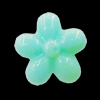 Imitate Jade Resin Cabochons, Flower 10mm, Sold by Bag