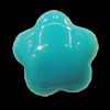 Imitate Jade Resin Cabochons, Flower 11mm, Sold by Bag