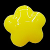 Imitate Jade Resin Cabochons, Flower 12mm, Sold by Bag