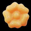 Imitate Jade Resin Cabochons, Flower 14mm, Sold by Bag