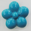 Imitate Jade Resin Cabochons, Flower 18mm, Sold by Bag