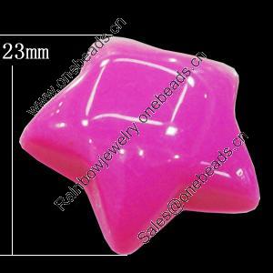 Imitate Jade Resin Cabochons, Star 23mm Sold by Bag