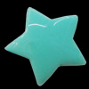 Imitate Jade Resin Cabochons, Star 21mm Sold by Bag