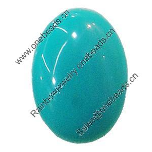 Imitate Jade Resin Cabochons, Flat Oval 25x33mm Sold by Bag