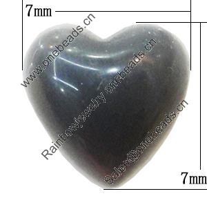 Imitate Jade Resin Cabochons, Heart 7x7mm Sold by Bag
