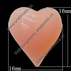 Imitate Jade Resin Cabochons, Heart 16x16mm Sold by Bag