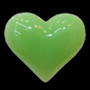Imitate Jade Resin Cabochons, Heart 26x22mm Sold by Bag