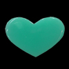 Imitate Jade Resin Cabochons, Heart 37x25mm Sold by Bag
