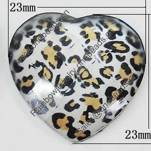 Resin Cabochons, No-Hole Jewelry findings, Faceted Heart 23x23mm, Sold by Bag  