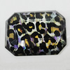 Resin Cabochons, No-Hole Jewelry findings, Faceted Polygon 39x29mm, Sold by Bag  