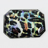 Resin Cabochons, No-Hole Jewelry findings, Faceted Polygon 38x29mm, Sold by Bag