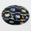 Resin Cabochons, No-Hole Jewelry findings, Faceted Flat Oval 44x30mm, Sold by Bag  