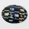 Resin Cabochons, No-Hole Jewelry findings, Faceted Flat Oval 44x30mm, Sold by Bag  