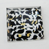 Resin Cabochons, No-Hole Jewelry findings, Faceted Square 20mm, Sold by Bag  
