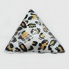 Resin Cabochons, No-Hole Jewelry findings, Faceted Triangle 19x23mm, Sold by Bag  