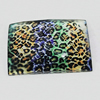 Resin Cabochons, No-Hole Jewelry findings, Faceted Rectangle 38x28mm, Sold by Bag  