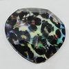 Resin Cabochons, No-Hole Jewelry findings, 30x28mm, Sold by Bag  
