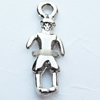 Pendant, Zinc Alloy Jewelry Findings, 7x19mm, Sold by Bag