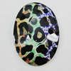 Resin Cabochons, No-Hole Jewelry findings, Faceted Flat Oval 20x30mm, Sold by Bag  