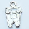 Pendant, Zinc Alloy Jewelry Findings, 11x17mm, Sold by Bag