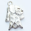 Pendant, Zinc Alloy Jewelry Findings, 12x20mm, Sold by Bag