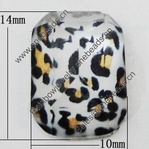 Resin Cabochons, No-Hole Jewelry findings, Faceted Polygon 10x14mm, Sold by Bag  