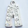 Pendant, Zinc Alloy Jewelry Findings, 13x21mm, Sold by Bag