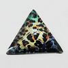 Resin Cabochons, No-Hole Jewelry findings, Faceted Triangle 22x20mm, Sold by Bag  