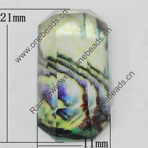 Resin Cabochons, No-Hole Jewelry findings, Faceted Polygon 11x21mm, Sold by Bag  