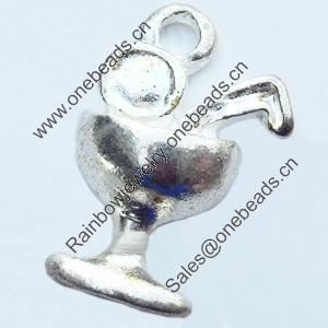 Pendant, Zinc Alloy Jewelry Findings, 10x16mm, Sold by Bag