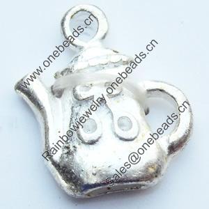 Pendant, Zinc Alloy Jewelry Findings, 15x17mm, Sold by Bag