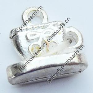 Pendant, Zinc Alloy Jewelry Findings, 13x13mm, Sold by Bag