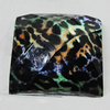 Resin Cabochons, No-Hole Jewelry findings, Faceted Square 39mm, Sold by Bag  