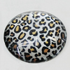 Resin Cabochons, No-Hole Jewelry findings, Flat Round 29mm, Sold by Bag  