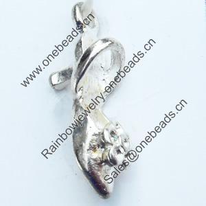 Pendant, Zinc Alloy Jewelry Findings, 6x22mm, Sold by Bag