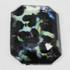 Resin Cabochons, No-Hole Jewelry findings, Faceted Polygon 25x18mm, Sold by Bag  