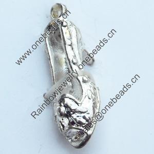 Pendant, Zinc Alloy Jewelry Findings, 8x24mm, Sold by Bag