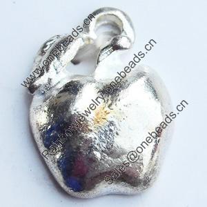 Pendant, Zinc Alloy Jewelry Findings, 12x16mm, Sold by Bag