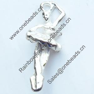 Pendant, Zinc Alloy Jewelry Findings, 9x26mm, Sold by Bag