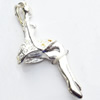 Pendant, Zinc Alloy Jewelry Findings, 18x37mm, Sold by Bag