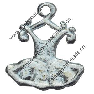 Pendant, Zinc Alloy Jewelry Findings, Skirt, 13x15mm, Sold by Bag