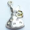 Pendant, Zinc Alloy Jewelry Findings, dress, 12x20mm, Sold by Bag