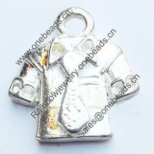 Pendant, Zinc Alloy Jewelry Findings, 15x16mm, Sold by Bag