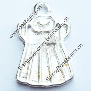 Pendant, Zinc Alloy Jewelry Findings, 13x20mm, Sold by Bag