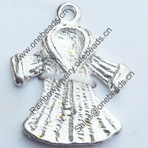 Pendant, Zinc Alloy Jewelry Findings, 18x21mm, Sold by Bag