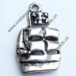 Pendant, Zinc Alloy Jewelry Findings, 12x21mm, Sold by Bag