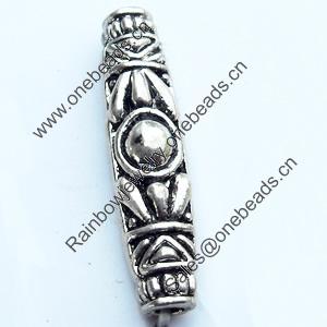 Beads, Zinc Alloy Jewelry Findings, 6x25mm, Hole:2mm, Sold by Bag